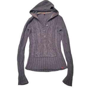 Y2k Cable-Knit Sweater EDC Long-Sleeved Slim Fit - Size Medium